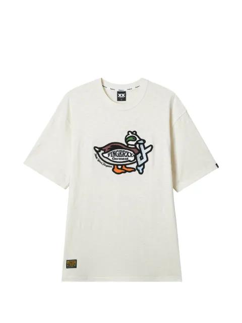 embroidered T-shirt by FINGERCROXX
