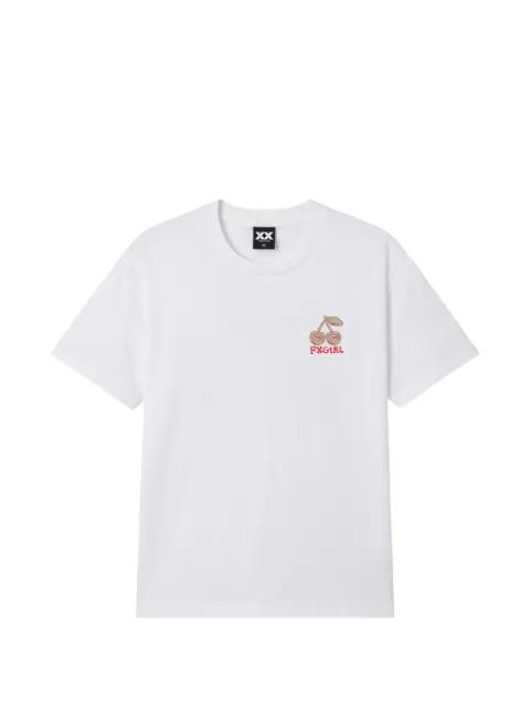 embroidered-detail T-shirt by FINGERCROXX