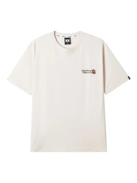 embroidered-logo T-shirt by FINGERCROXX