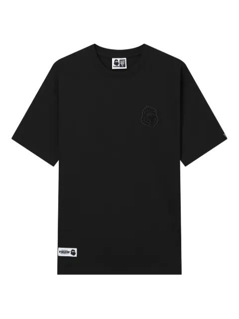 embroidered-logo T-shirt by FINGERCROXX