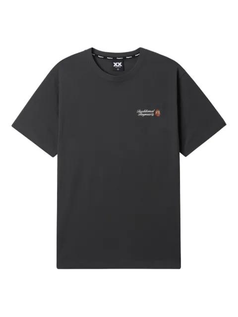 embroidered-logo T-shirt by FINGERCROXX