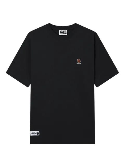 embroidered-logo T-shirt by FINGERCROXX
