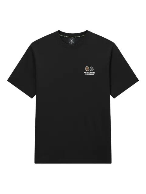 embroidered-logo crew-neck T-shirt by FINGERCROXX