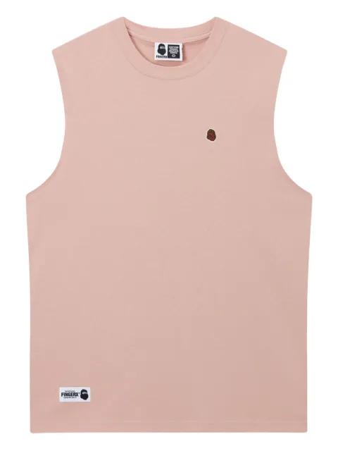embroidered-logo sleeveless vest by FINGERCROXX