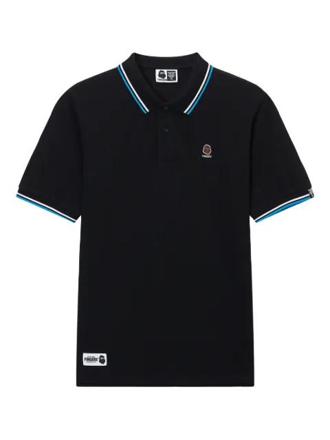 embroidered tipped polo shirt by FINGERCROXX