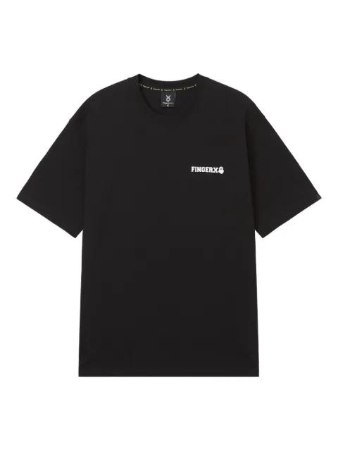 graphic-print cotton T-shirt by FINGERCROXX