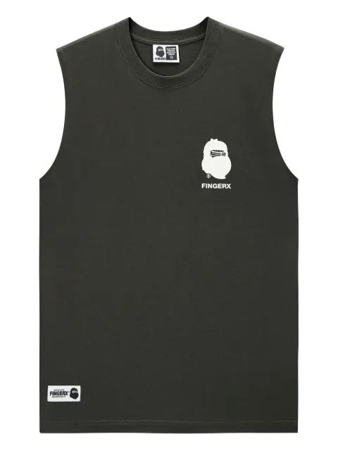 graphic-print muscle vest by FINGERCROXX