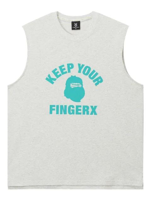 graphic-print sleeveless vest by FINGERCROXX