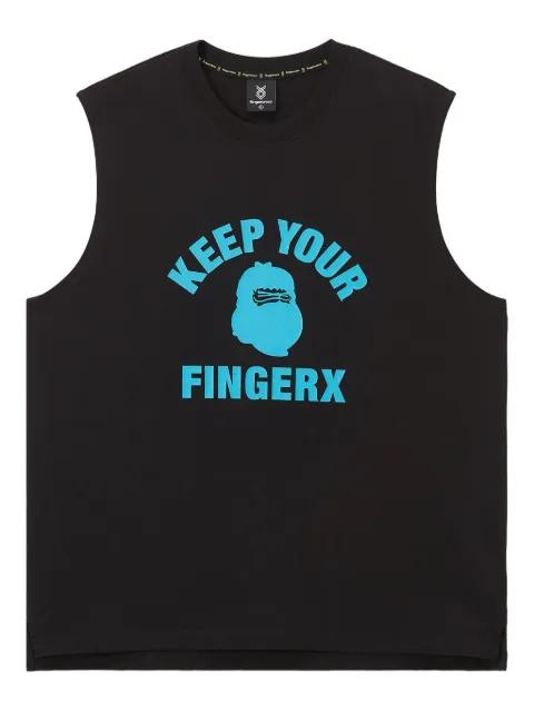graphic-print sleeveless vest by FINGERCROXX