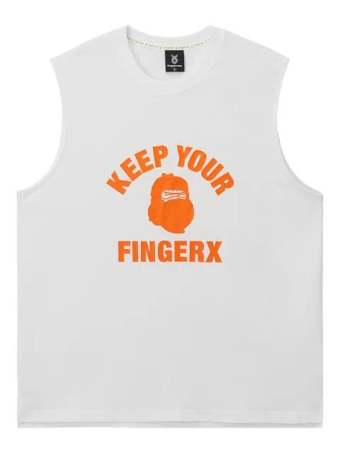 graphic print vest by FINGERCROXX