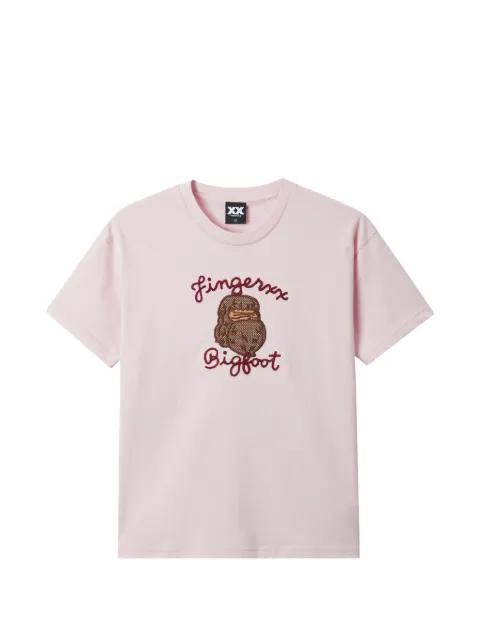 logo-embroidered T-shirt by FINGERCROXX