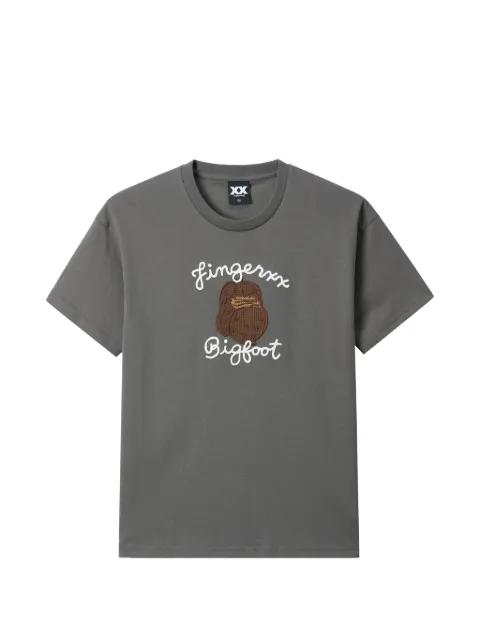 logo-embroidered T-shirt by FINGERCROXX