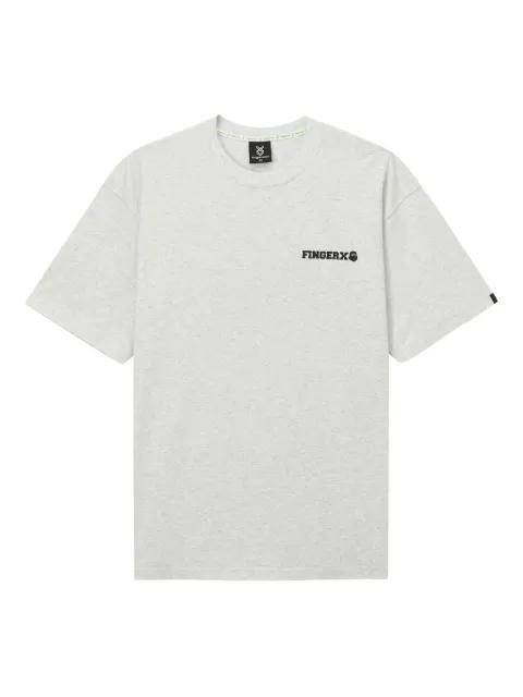 logo-embroidered cotton T-shirt by FINGERCROXX