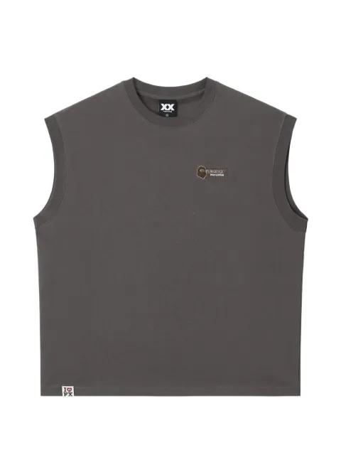 logo-embroidered sleeveless T-shirt by FINGERCROXX