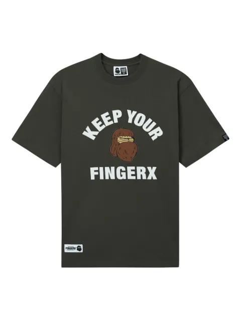 logo-graphic crew-neck T-shirt by FINGERCROXX
