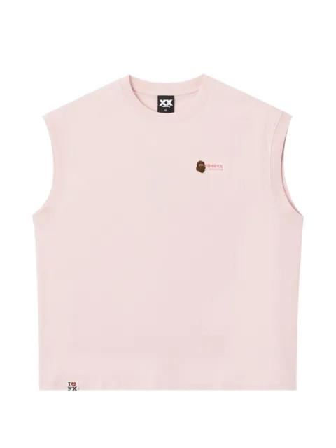 logo-patch sleeveless T-shirt by FINGERCROXX