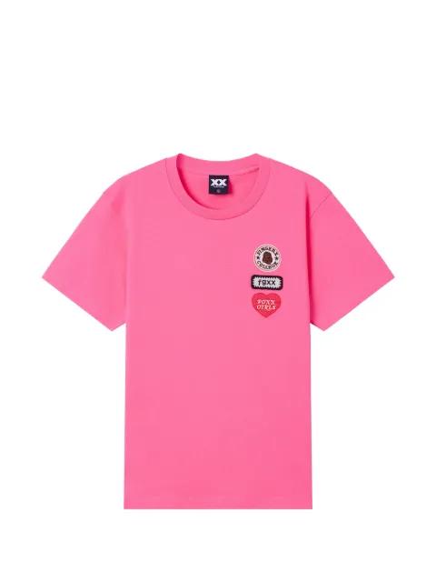 logo-patches T-shirt by FINGERCROXX