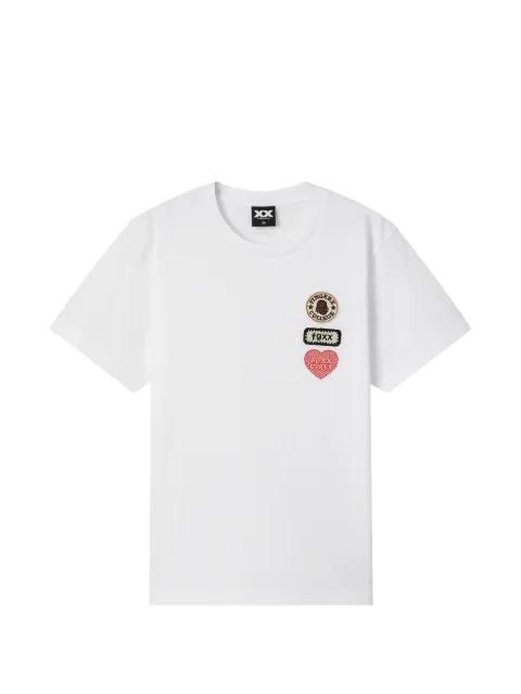 logo-patches T-shirt by FINGERCROXX