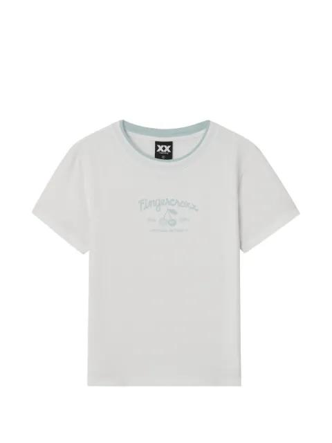logo-print T-shirt by FINGERCROXX
