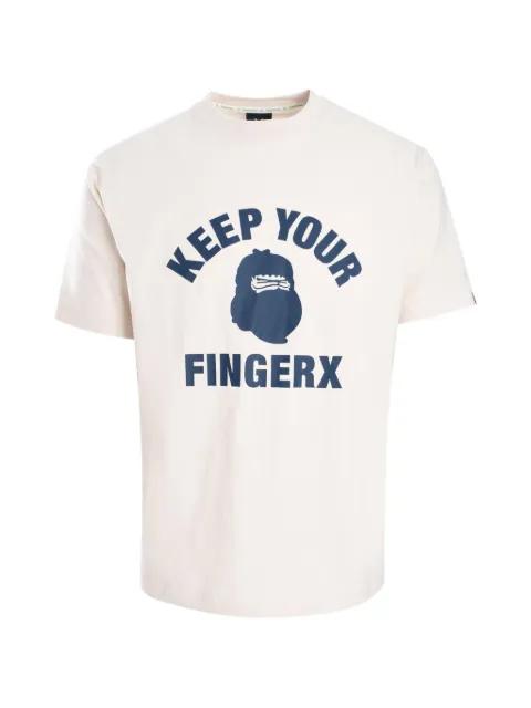logo-print short-sleeve T-shirt by FINGERCROXX