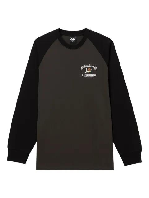long-sleeve embroidered T-shirt by FINGERCROXX