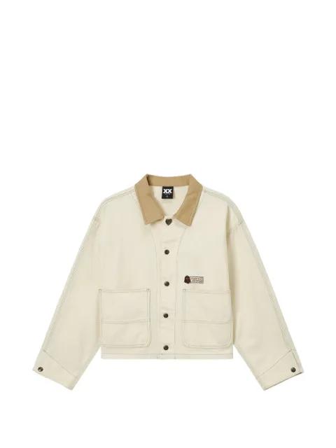 patch collar cotton jacket by FINGERCROXX