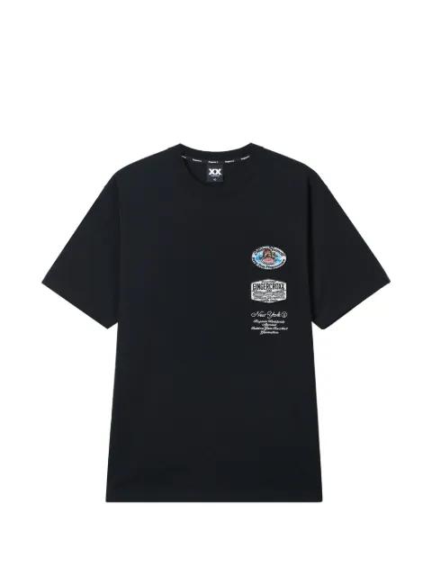 patch-detail T-shirt by FINGERCROXX