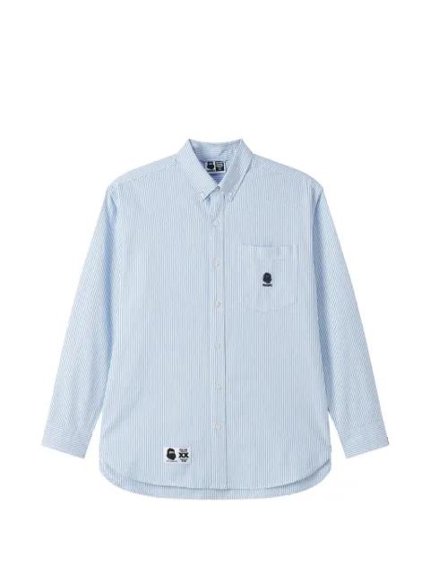 pinstripe chest-pocket shirt by FINGERCROXX