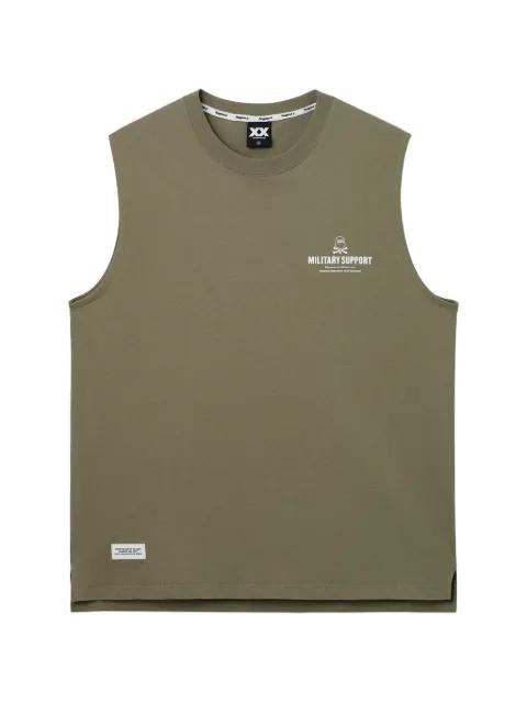 printed sleeveless top by FINGERCROXX
