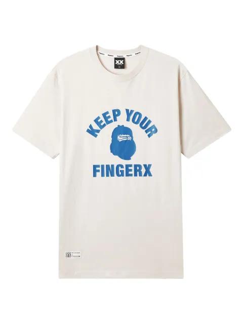 slogan-print T-shirt by FINGERCROXX