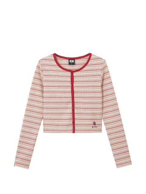 striped buttoned top by FINGERCROXX