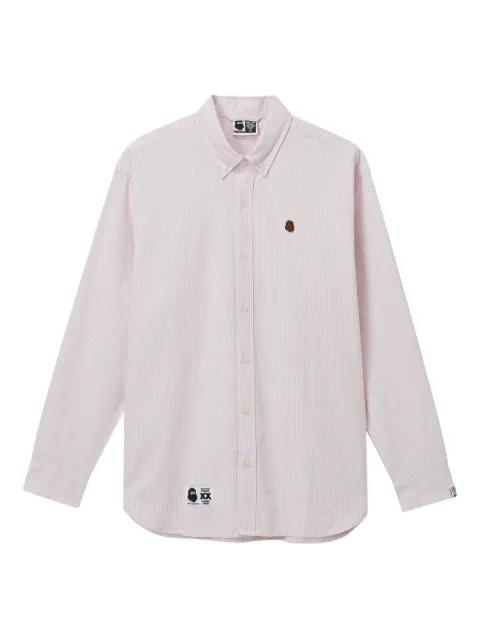 striped-embroidered shirt by FINGERCROXX