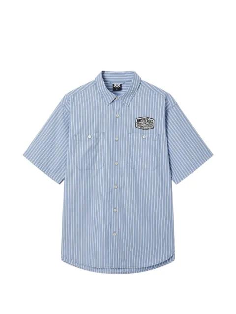 striped patch shirt by FINGERCROXX