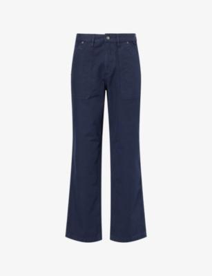 Basset Utility Wide-Leg Cotton Trousers by FINISTERRE