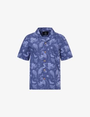 Dylan Printed Short-Sleeve Cotton Shirt by FINISTERRE