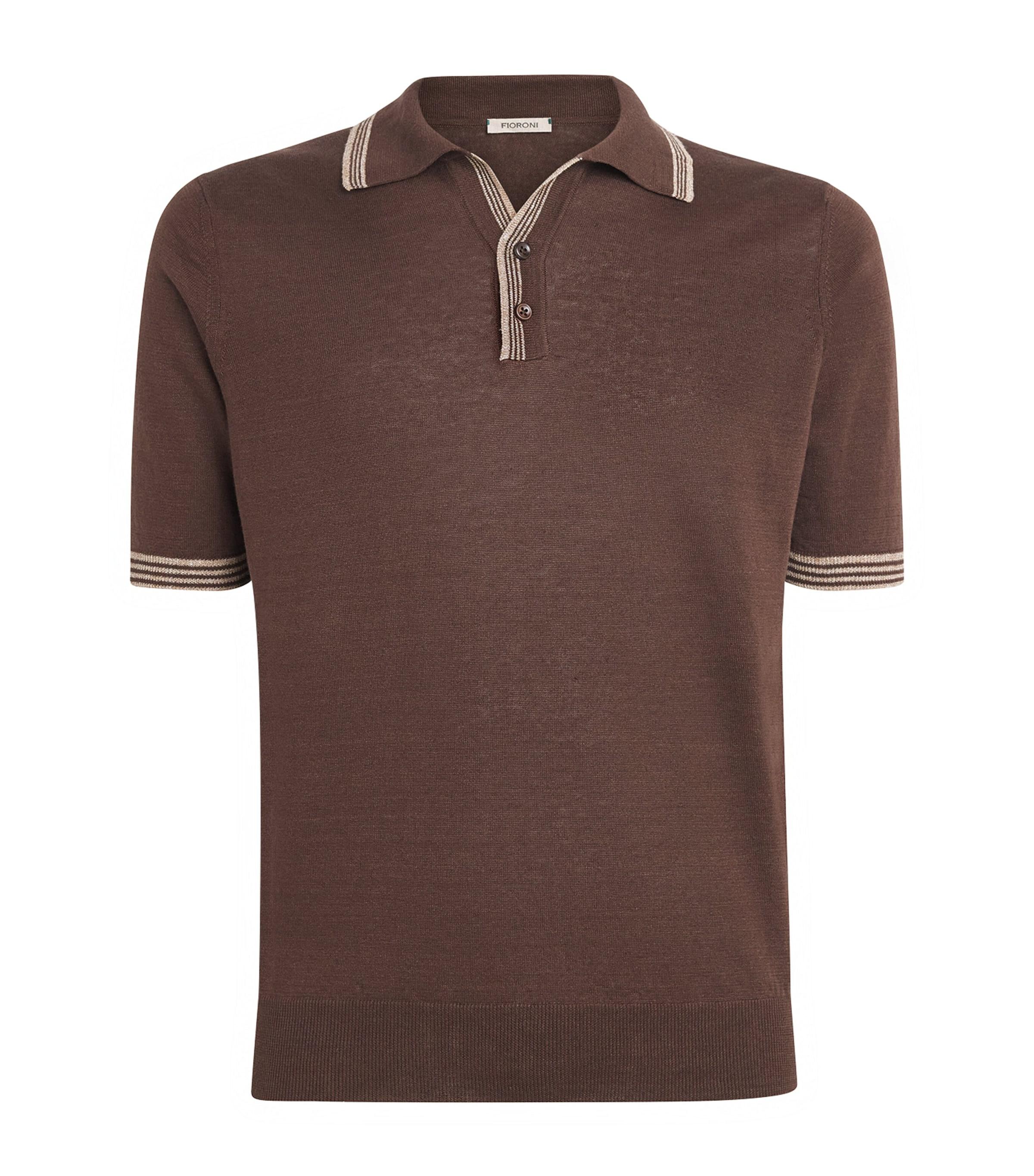 Fioroni Cashmere Linen-Cotton Polo Shirt by FIORONI CASHMERE