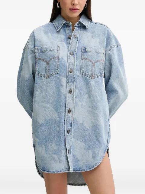 Angels printed denim shirt dress by FIORUCCI