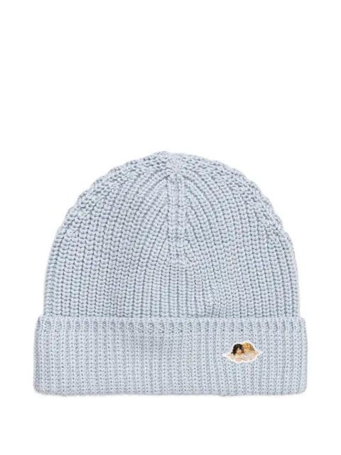angels-patch knitted beanie hat by FIORUCCI