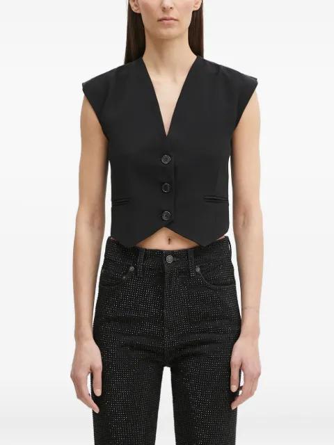 button-fastening sleeveless top by FIORUCCI