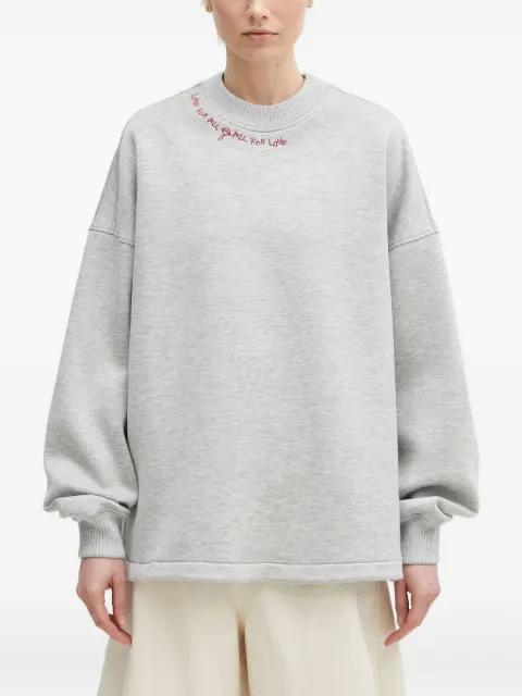embroidered crew-neck sweatshirt by FIORUCCI