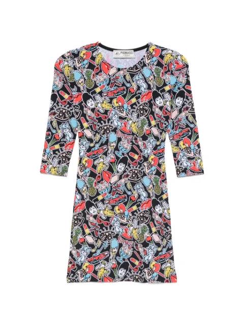 graphic-print mini dress by FIORUCCI