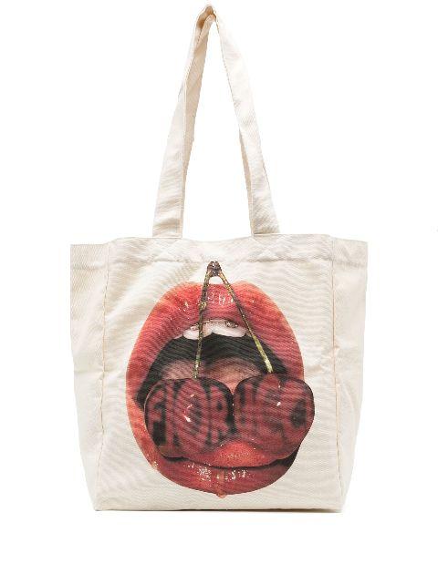 graphic-printed tote bag by FIORUCCI