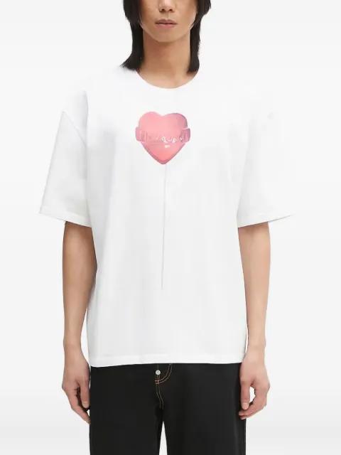 heart-balloon print T-shirt by FIORUCCI