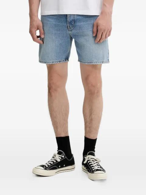 logo-patch denim shorts by FIORUCCI