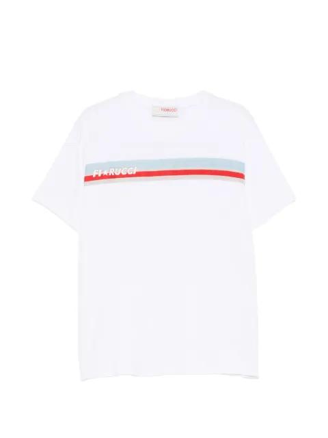 logo-print striped T-shirt by FIORUCCI