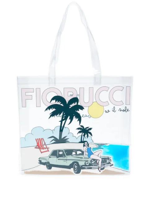 logo-print tote bag by FIORUCCI
