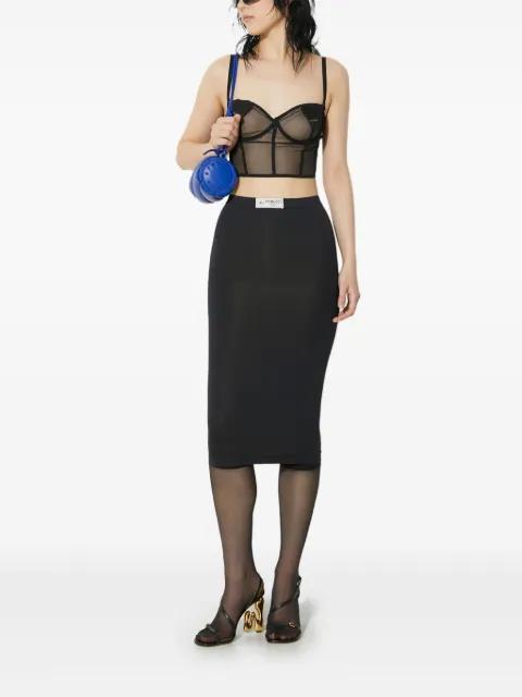 logo-tag midi skirt by FIORUCCI