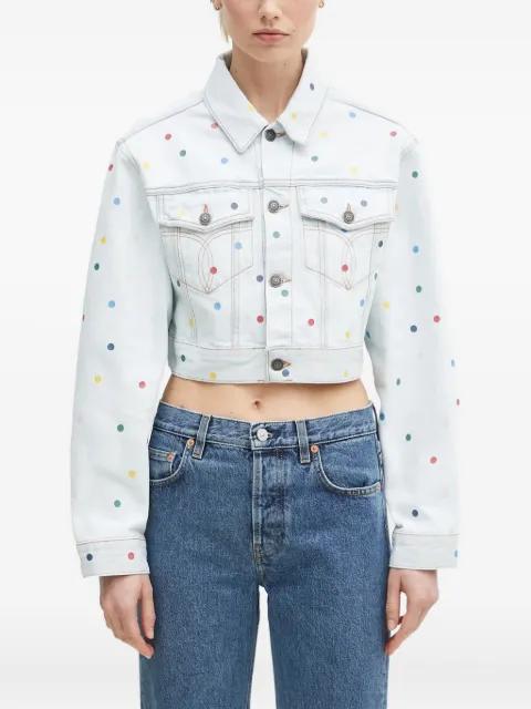 polka-dot denim jacket by FIORUCCI