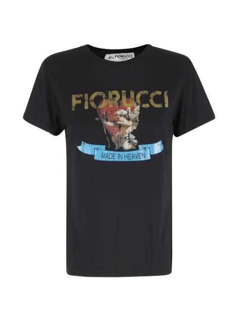 print-detail crew neck T-shirt by FIORUCCI