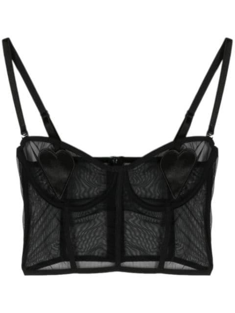 semi-sheer mesh top by FIORUCCI
